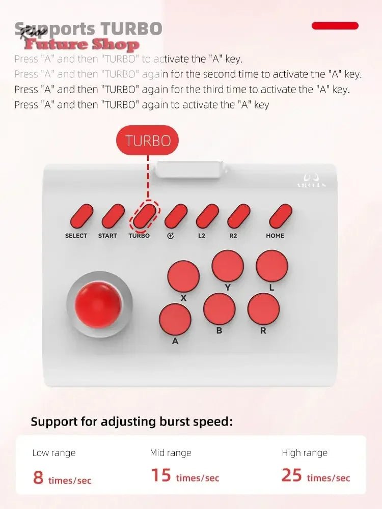 Arcade Joystick Wireless for PC/Android/ios/Switch/PS3/PS4 - Rios Future Shop