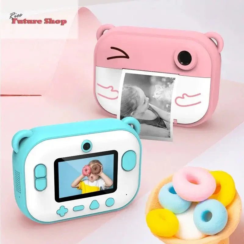 Câmera infantil com impressão Polaroid - Rios Future Shop