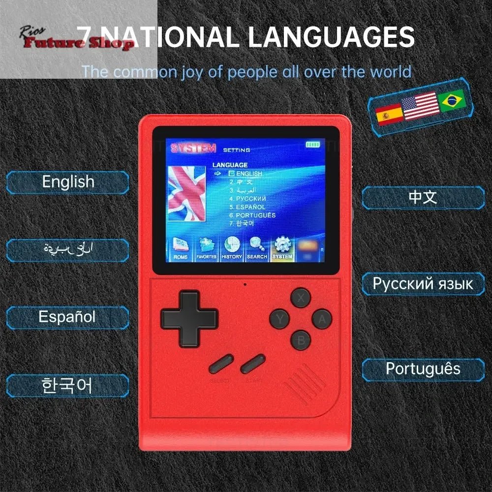 GB300 Portable Handheld Game Player 3.0 inch Screen TV Video Game Console AV Output Retro Game Console Built-in 8G 6000+ Games - Rios Future Shop