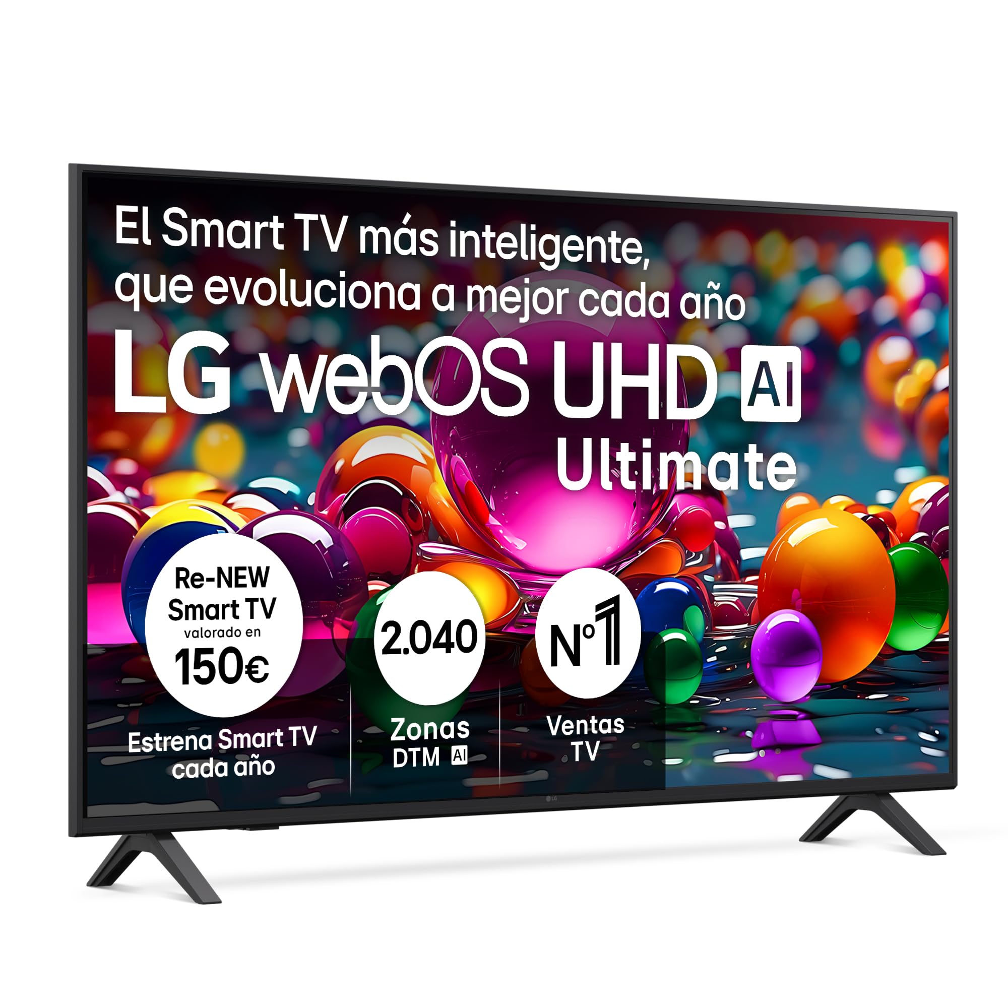 LG 55UA73006LA - TV 55", UHD 4K, WebOS 25, Ultimate IA, HDR10 Pro, Super Upscaling, Dolby Digital Plus, Google Assistant, Black