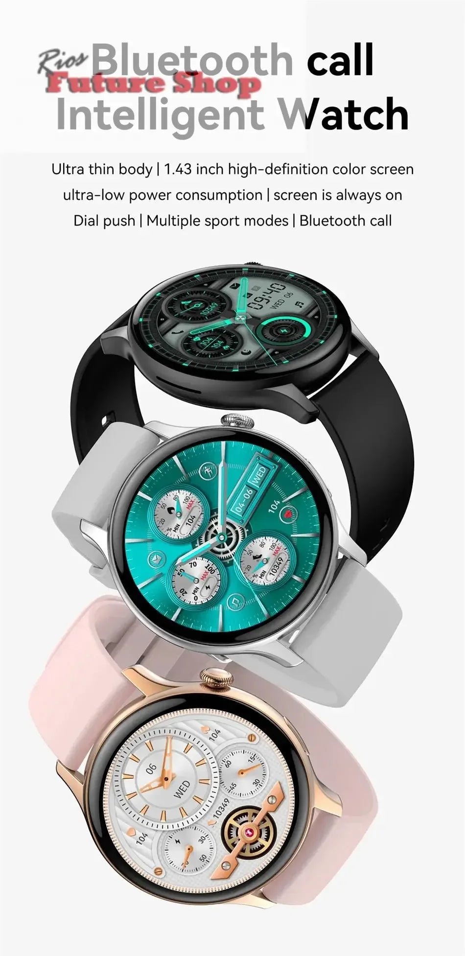 True AMOLED Sports Smart Watch - Rios Future Shop