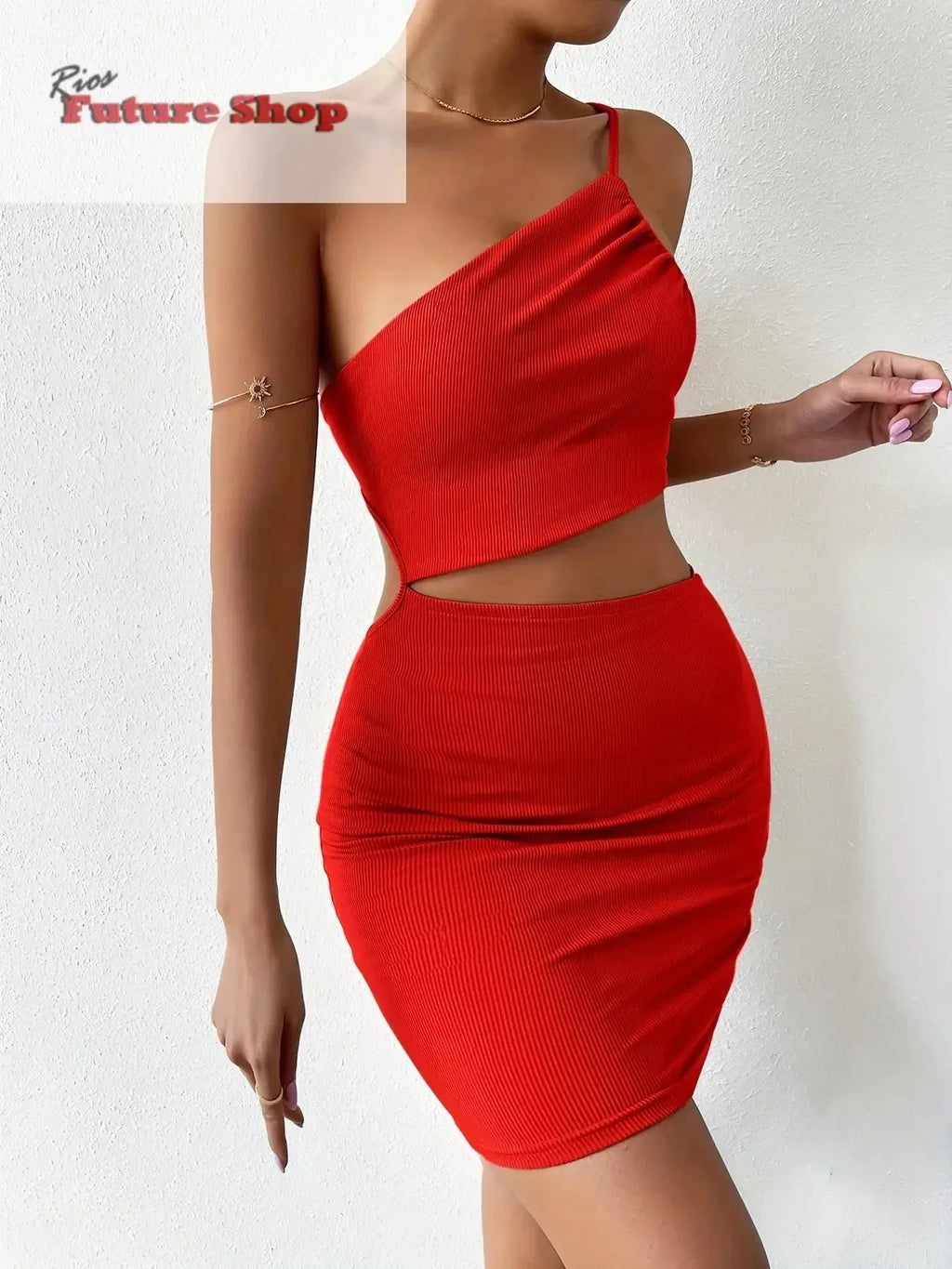 Women's Dresses Solid Sexy Backless One Shoulder - Rios Future Shop