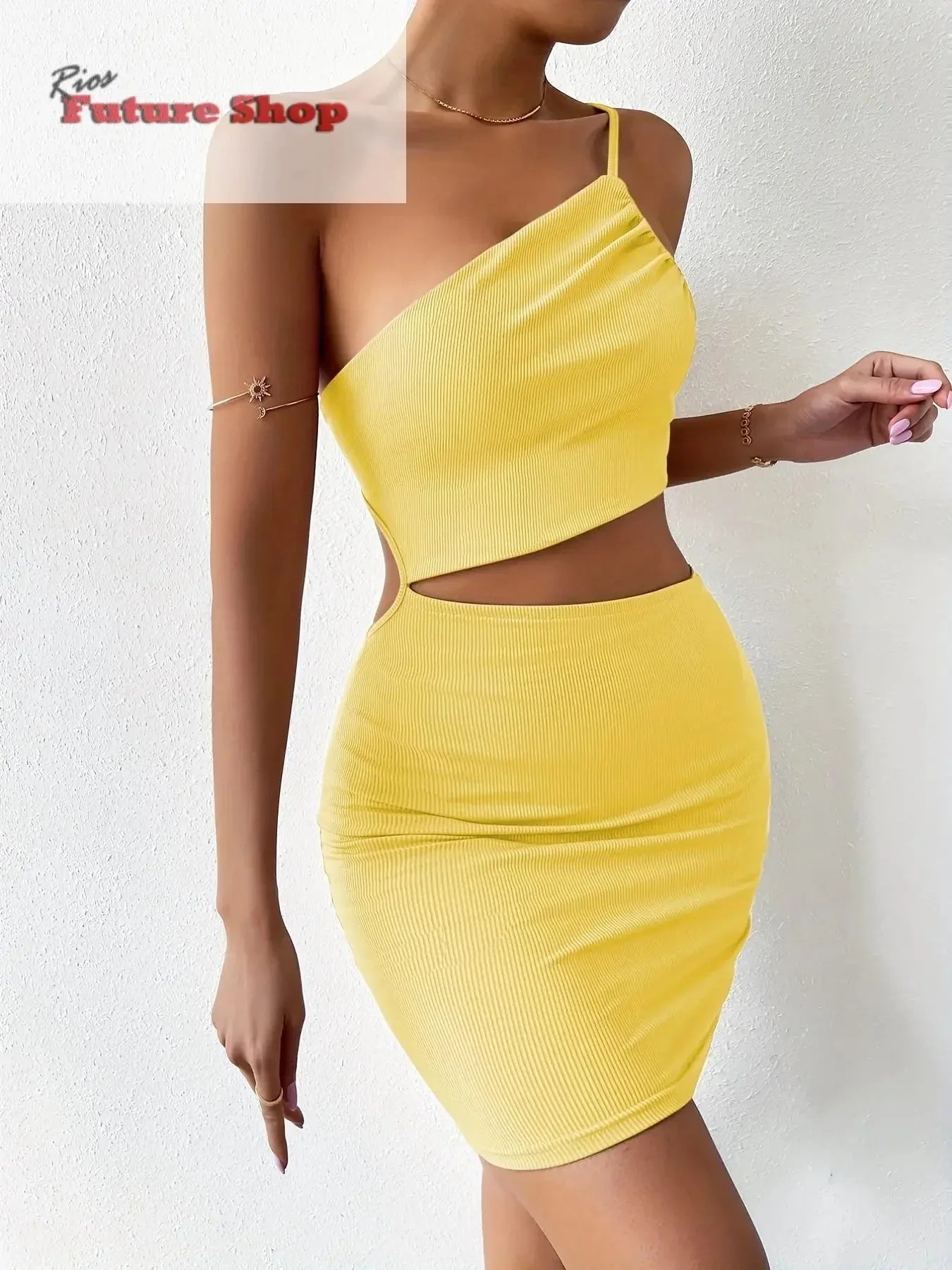 Women's Dresses Solid Sexy Backless One Shoulder - Rios Future Shop